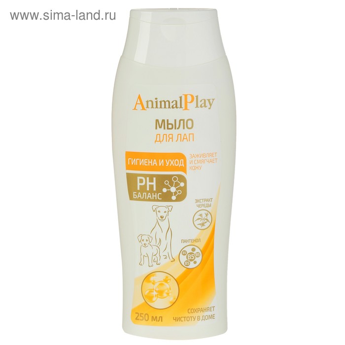 Animal Play Жидкое мыло для лап с D-пантенолом и экстрактом череды 250мл