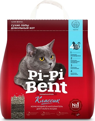 PI-PI-BENT Комкующийся наполнитель КЛАССИК