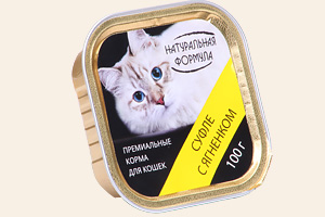 Натуральная формула для кошек Суфле с ягненком, 100 гр