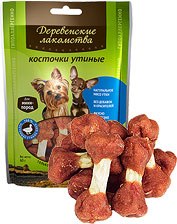 ДЕРЕВЕНСКИЕ ЛАКОМСТВА для собак мелких пород УТИНЫЕ КОСТОЧКИ, 55 гр (79711526)