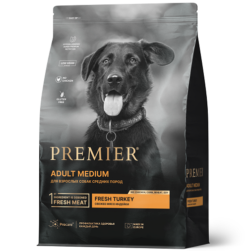 PREMIER MEDIUM Индейка для собак средних пород
