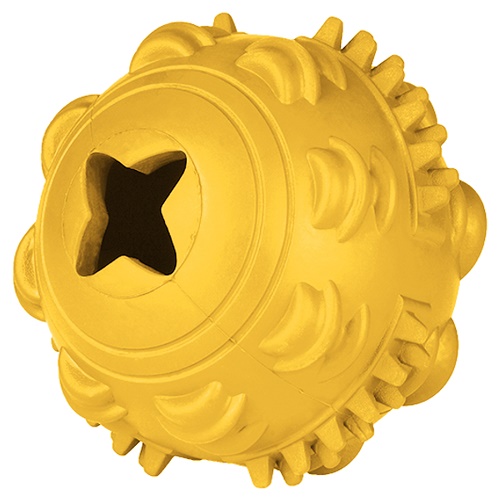 Mr.Kranch MKR000107 игрушка для собак Мяч 8 см желтый с ароматом сливок