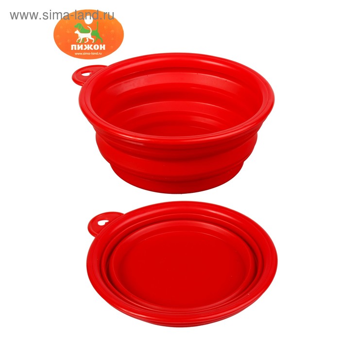 Миска силиконовая складная с карабином 0,3 л