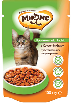 МНЯМС Пауч для взрослых кошек с ягненком в соусе "Чувствительное пищеварение" 100 г 