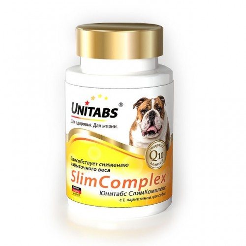 Unitabs SlimComplex с Q10 для снижения избыточного веса у собак, 100 табл.