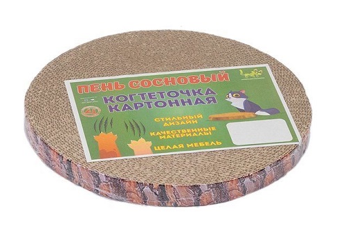 ДАРЭЛЛ Когтеточка гофрокартонная "Пень Сосновый", с пропиткой, выстой 25 мм