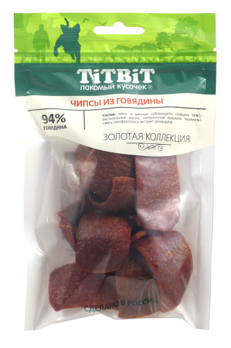TITBIT Чипсы из говядины, 60 гр