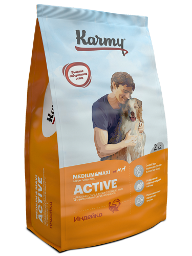 KARMY Dog Active Medium/Maxi, Индейка