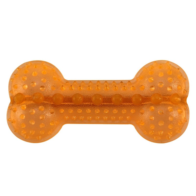 TRIOL TPR-03 Игрушка для собак из термопластической резины КОСТЬ с шипами, 17,8см
