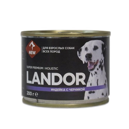 Landor д/собак Индейка с черникой, 0,2 кг