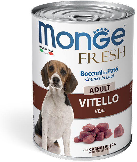 Monge DOG Fresh Консервы для собак мясной рулет телятина, 400 гр