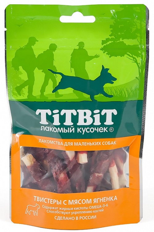 TITBIT Твистеры с ягненком для мелких собак, 50 гр