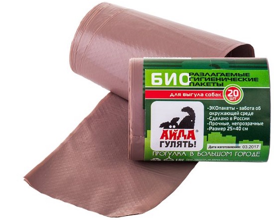 Айда Гулять! Биоразлагаемые пакеты гигиенические, рулон