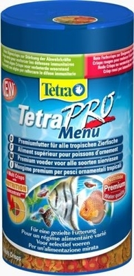 TetraPro Menu Корм для всех видов рыб "4 ВИДА" мелких хлопьев (чипсы), 250 мл