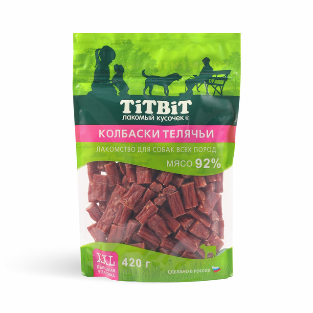 TITBIT Колбаски Телячьи XXL, 420 гр