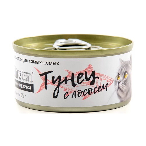 ELITECAT Консервы для кошек Тунец с лососем, 85 гр