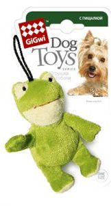 Gigwi 75022 Лягушка с пищалкой/ткань, пластик
