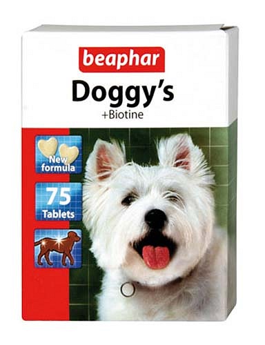 BEAPHAR Doggy's Biotin Комплекс витаминов для собак с биотином, 75 шт.