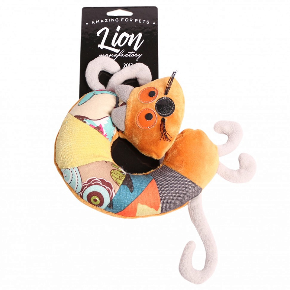 LION Игрушка для собак Кот-рогалик 23 см