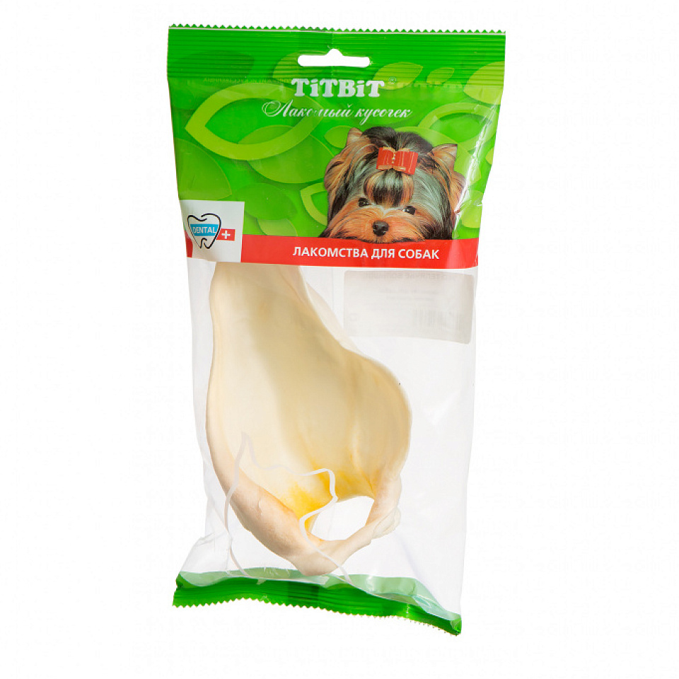 TITBIT УХО ТЕЛЯЧЬЕ БОЛЬШОЕ 319625 - мягкая упаковка, 27 гр