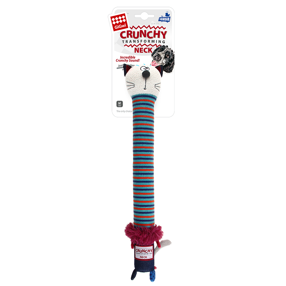 Gigwi 75413 Кот с пищалкой с хрустящей шеей