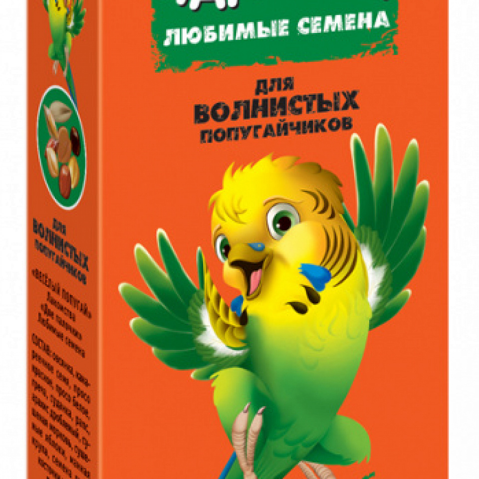 ЗООМИР Веселый попугай "Две палочки" семена для волнистых попугаев 35 гр*2шт