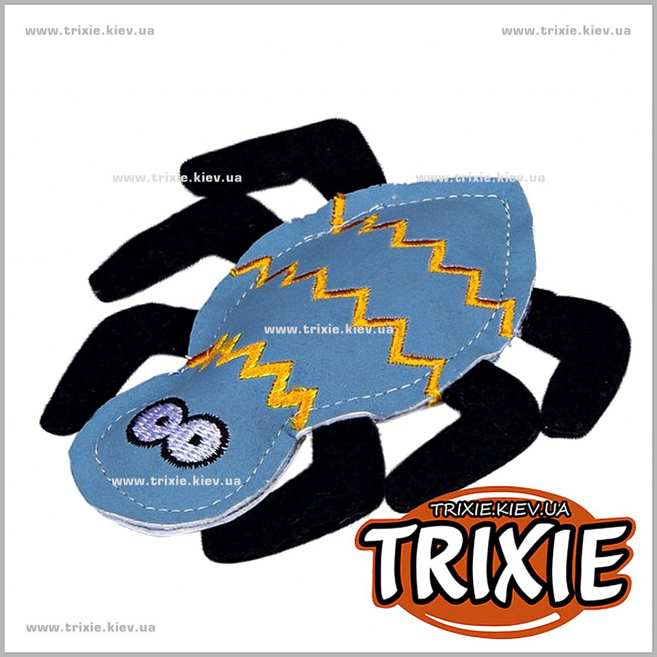 TRIXIE 45589 Игрушка "ПАУК", иск.кожа/фетр 10 см, 