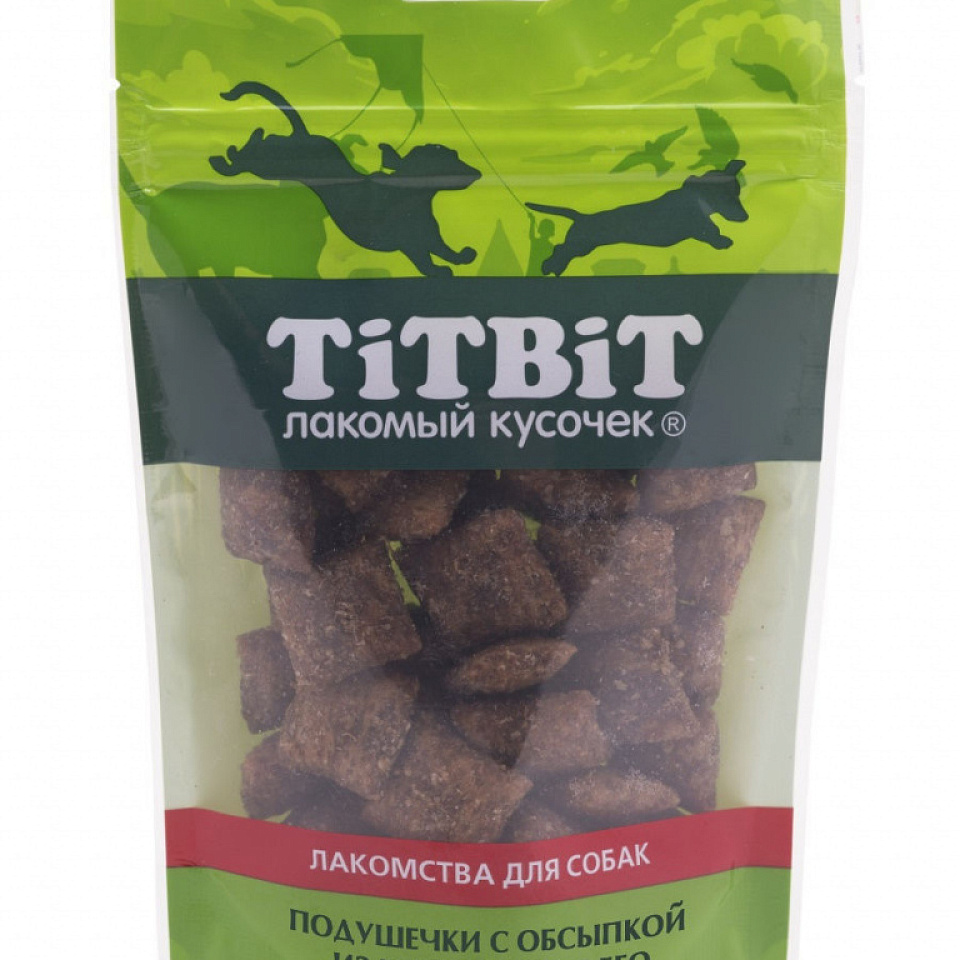 TITBIT ПОДУШЕЧКИ С ОБСЫПКОЙ из рубца говяжьего, 80 гр.