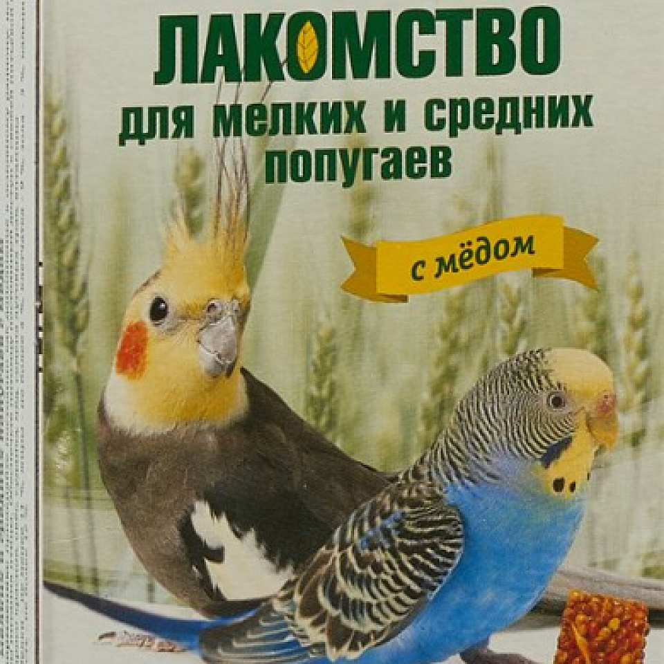 TRIOL Лакомство для мелких и средних попугаев палочки С МЕДОМ, 3 штуки